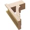 Ekena Millwork 8-in W x 16-in D x 24-in H Balboa Block Rough Cedar Woodgrain TimberThane Outlooker, Primed Tan OUTUR080X16X24BOA44RCPR - alternate 6